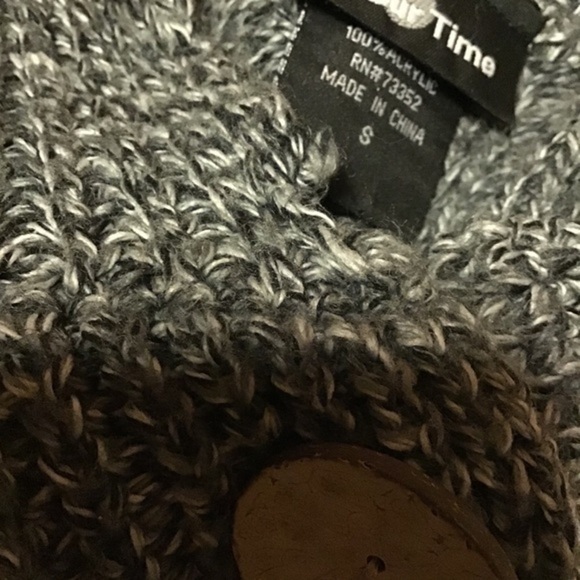 Vtg Gray Y2K hippie boho bell sleeve sweater - Picture 5 of 15